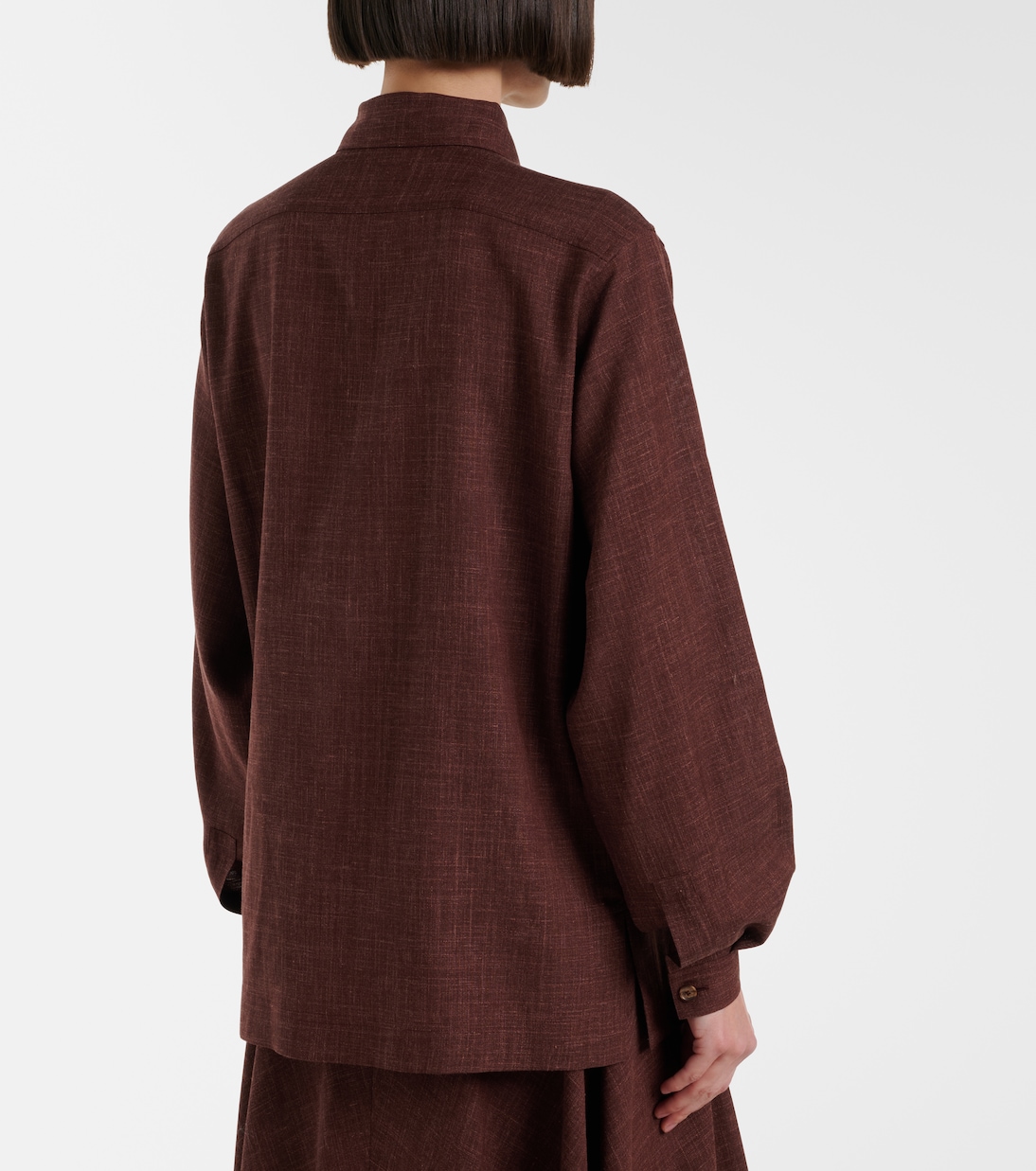 Ida wool, silk, and linen shirt | Loro Piana