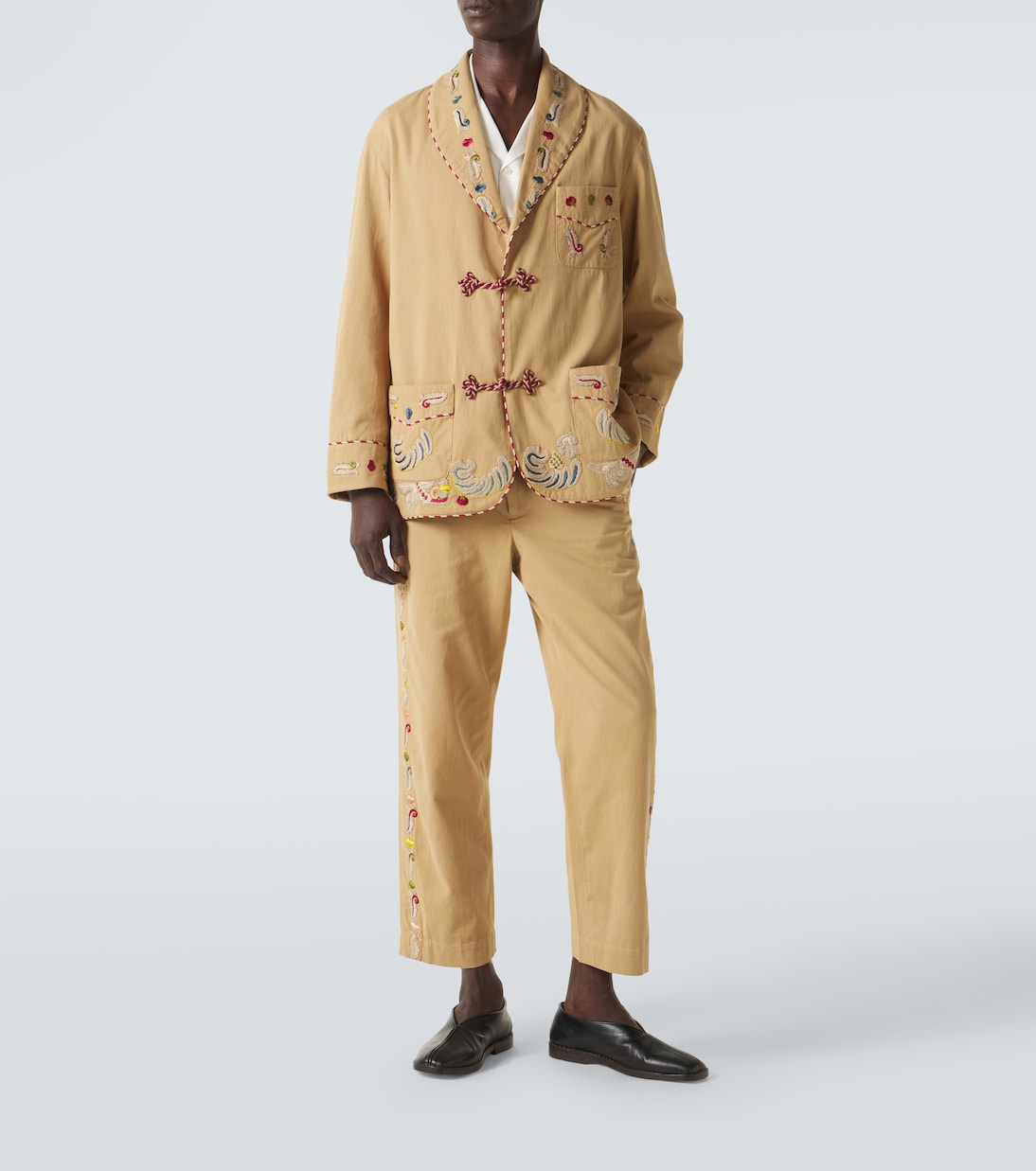 Feather Runner embroidered cotton jacket | Bode