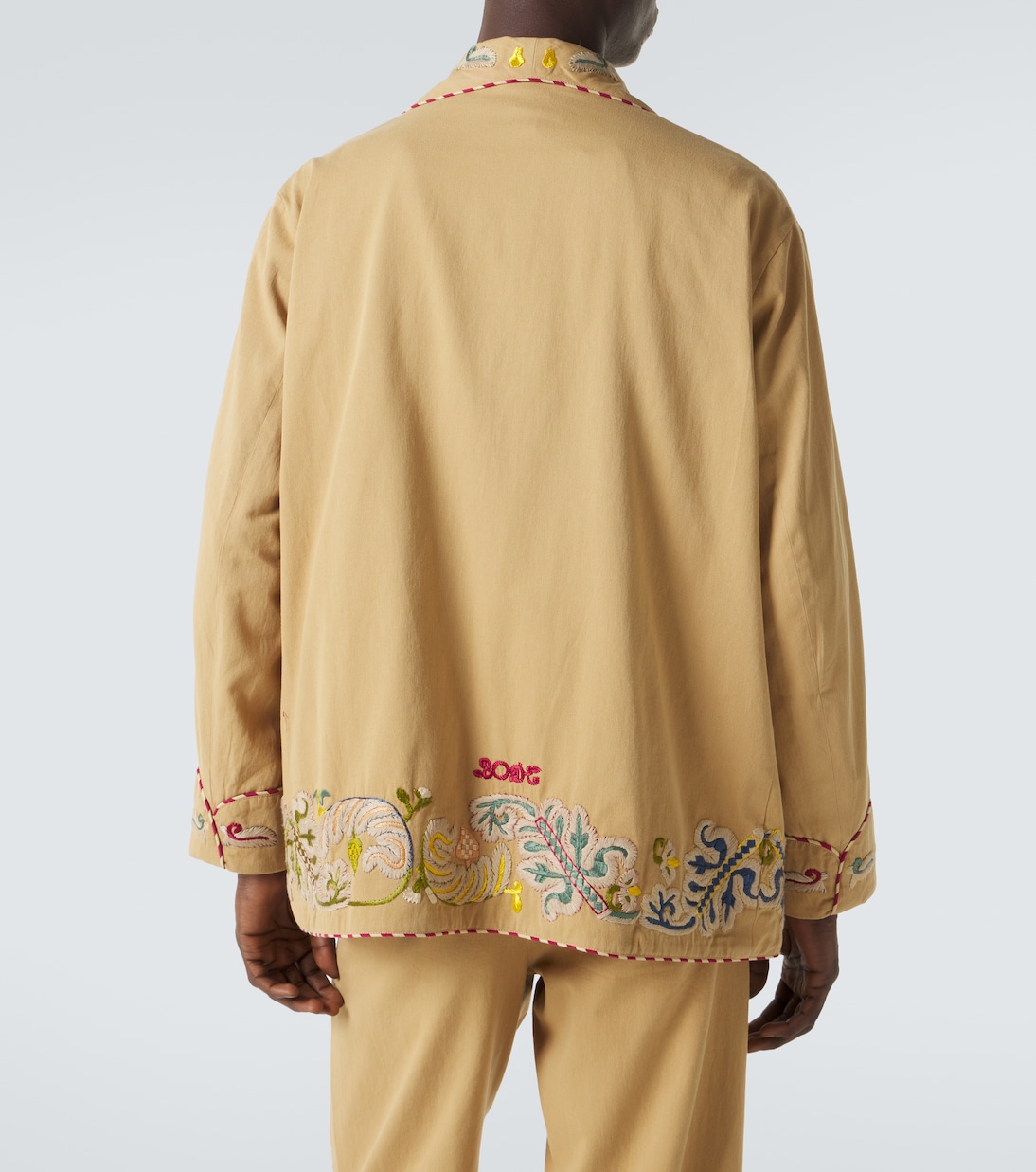 Feather Runner embroidered cotton jacket | Bode