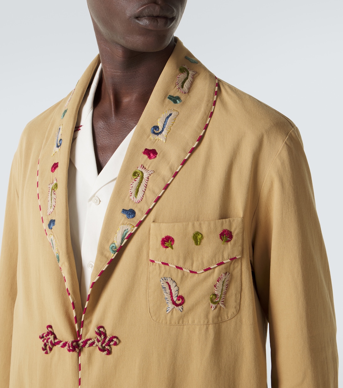 Feather Runner embroidered cotton jacket | Bode