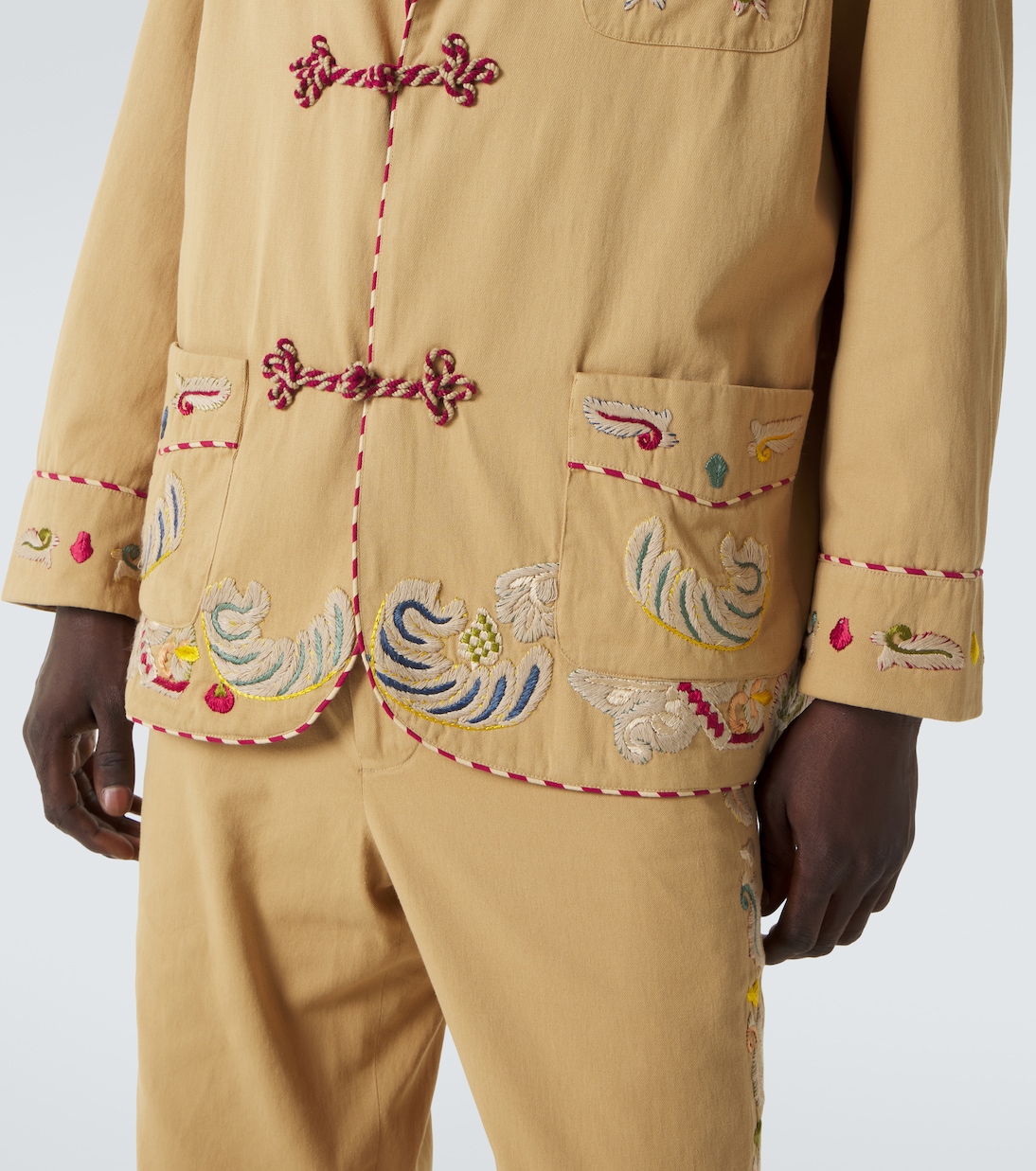 Feather Runner embroidered cotton jacket | Bode