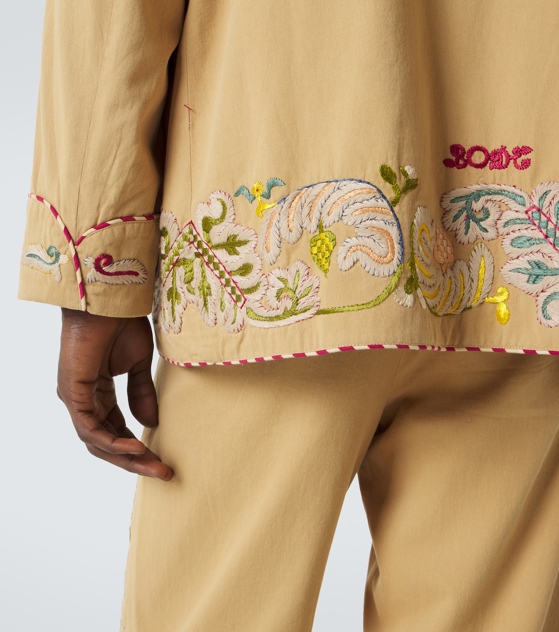 Feather Runner embroidered cotton jacket | Bode