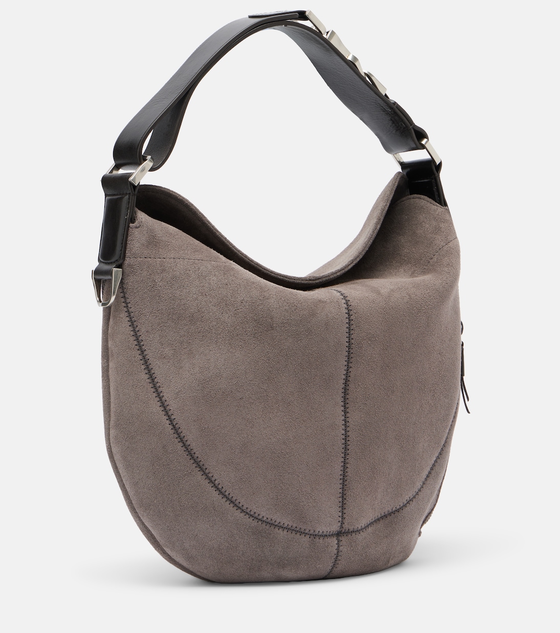 Borsa a spalla Quiver Clip Medium in suede | Lemaire