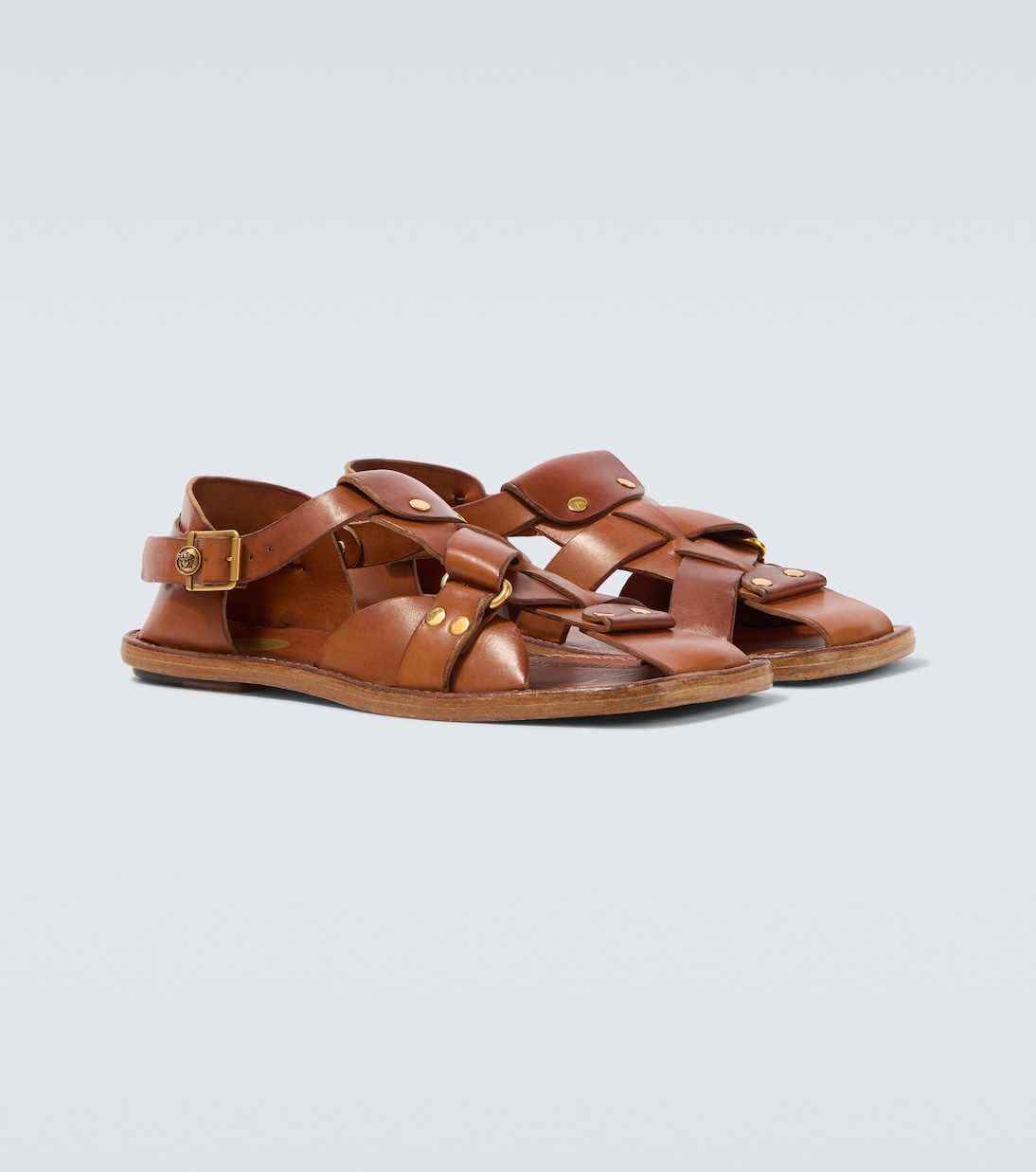 Souvenir leather fisherman sandals | Versace