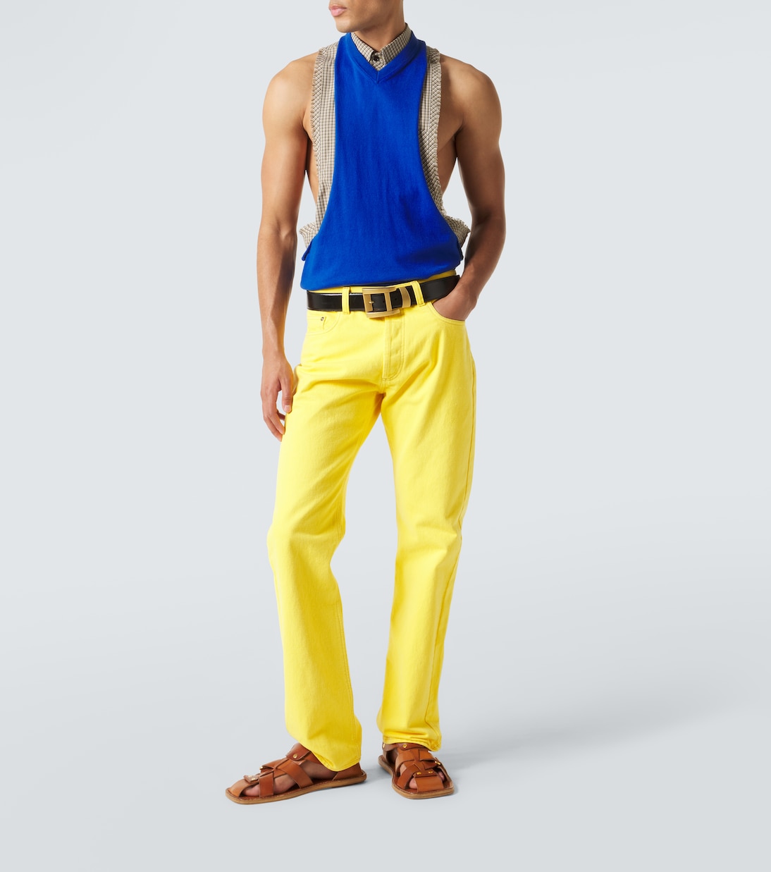 Souvenir leather fisherman sandals | Versace