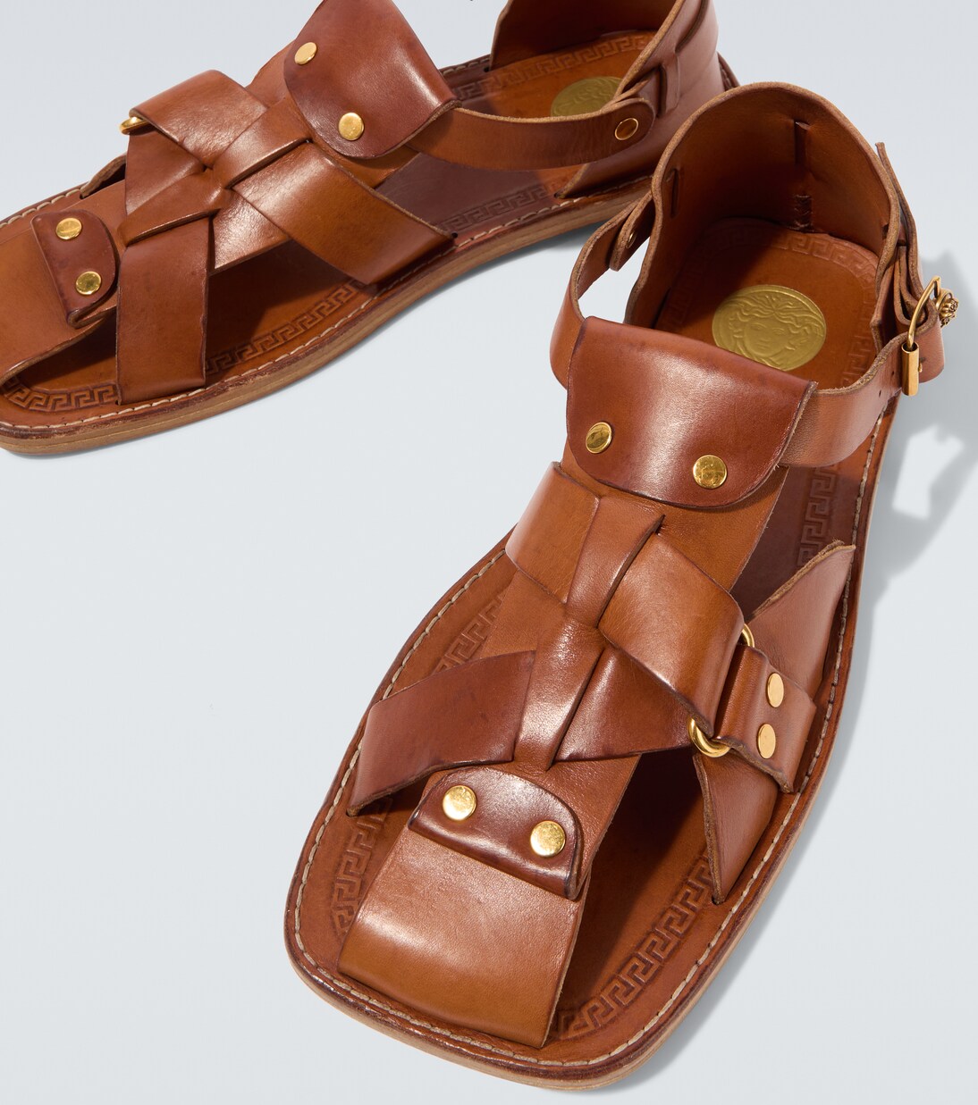 Souvenir leather fisherman sandals | Versace