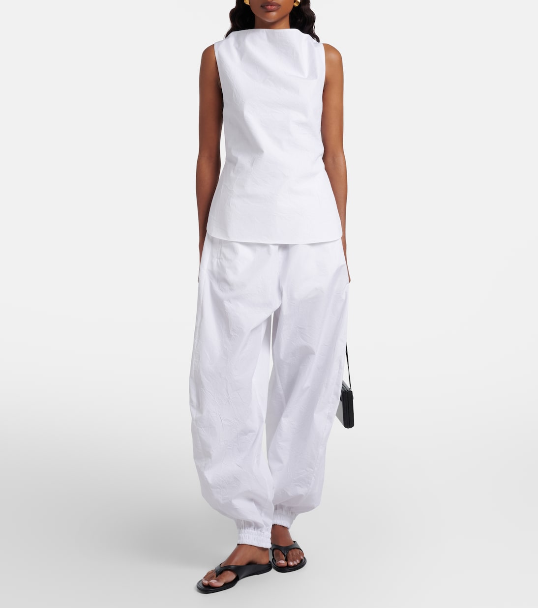 Cotton-blend wide-leg pants | Róhe