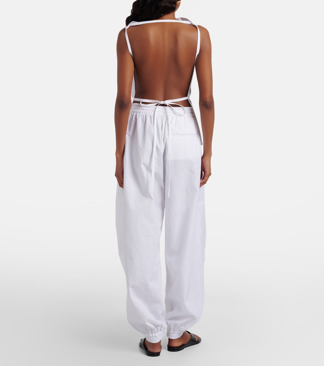 Cotton-blend wide-leg pants | Róhe