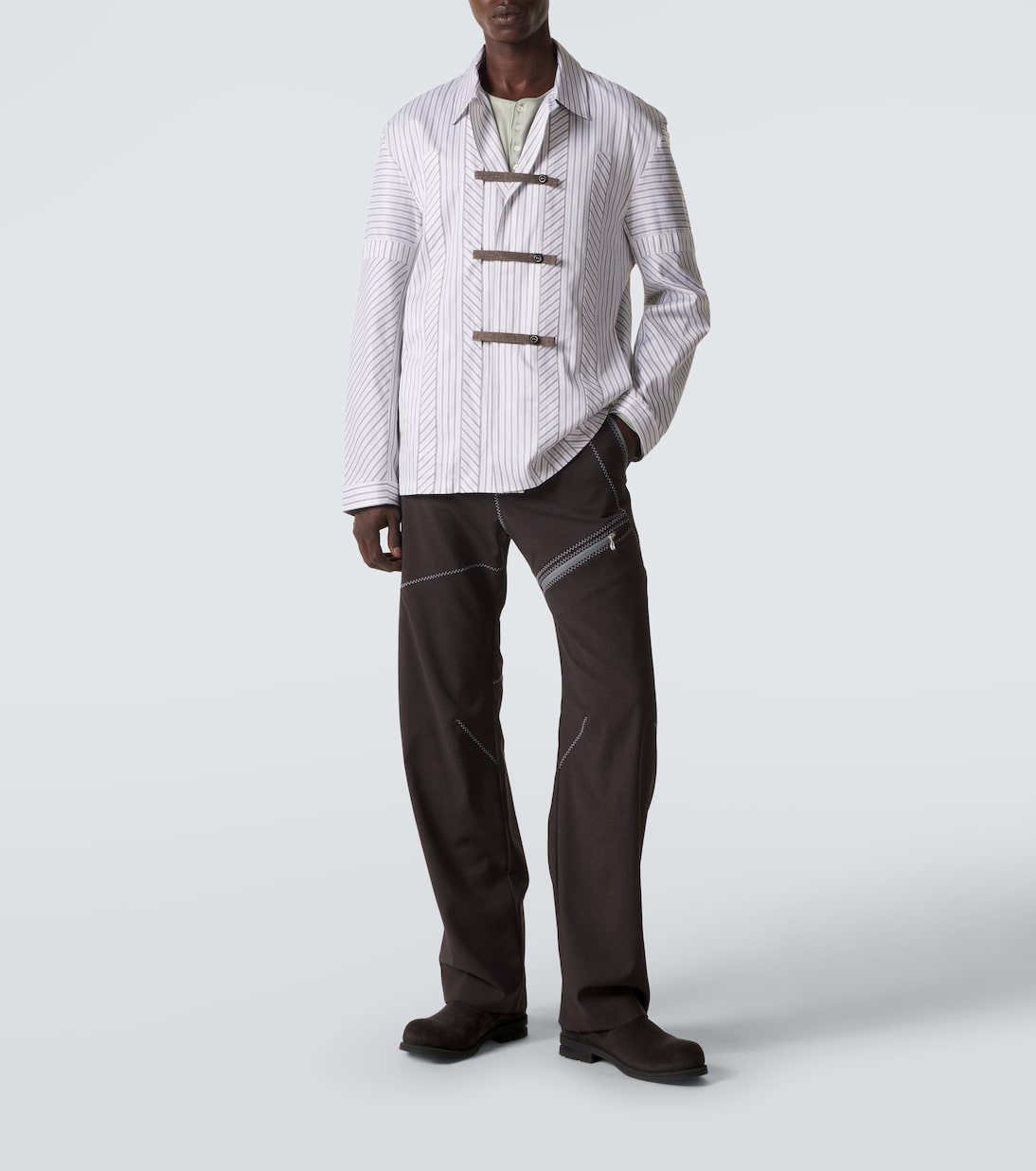 Kyan striped cotton poplin shirt | Kiko Kostadinov