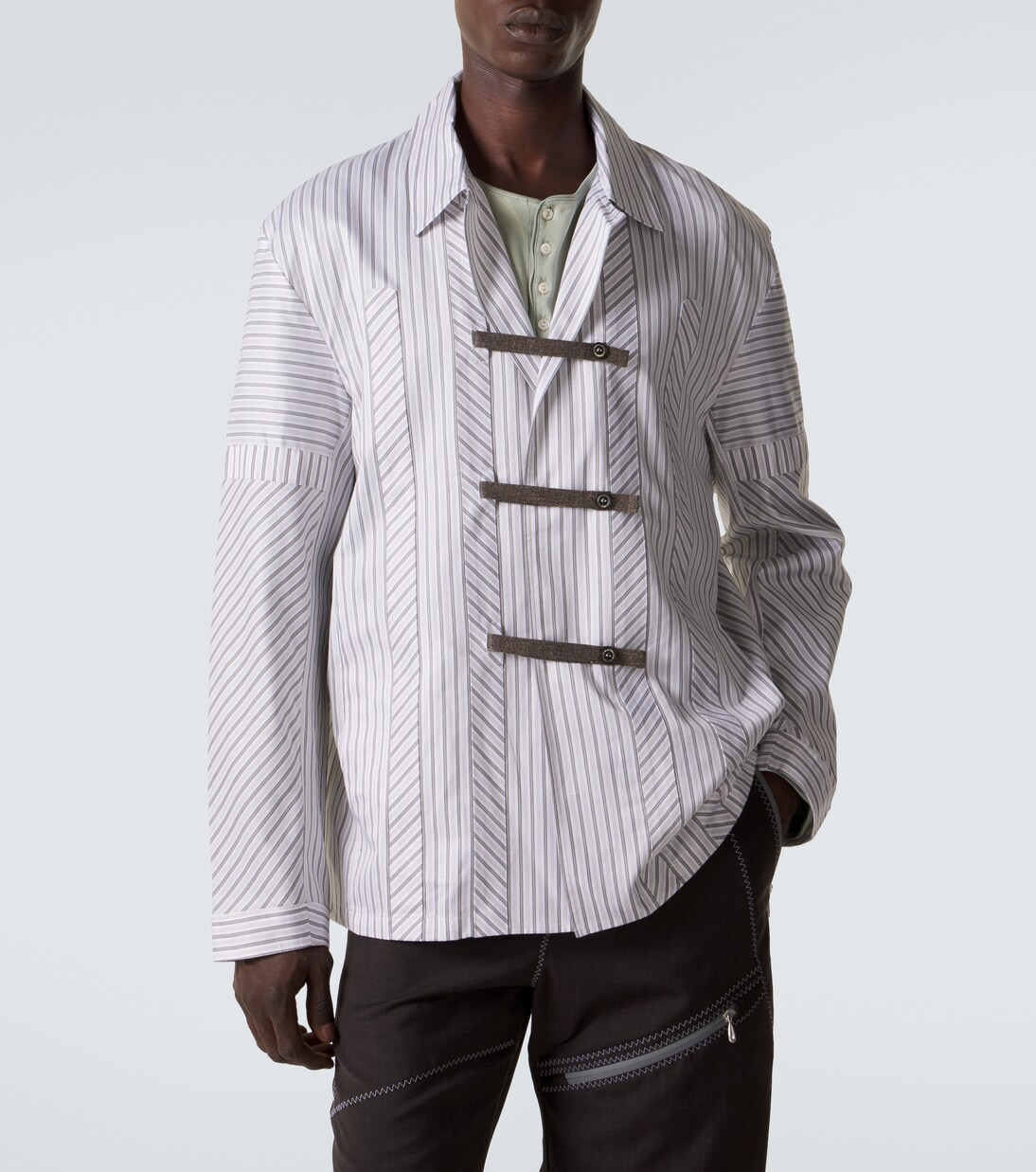 Kyan striped cotton poplin shirt | Kiko Kostadinov