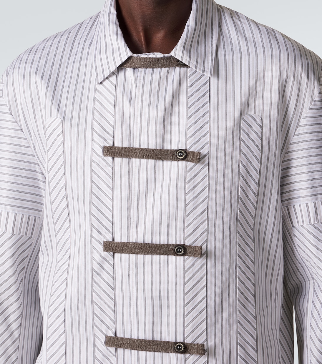 Kyan striped cotton poplin shirt | Kiko Kostadinov