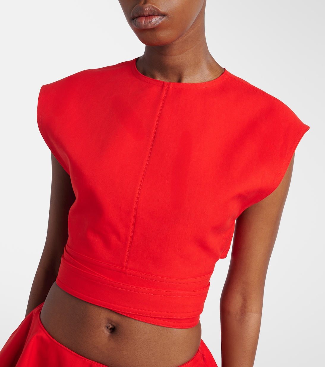 Top court en gabardine de coton | Alaïa