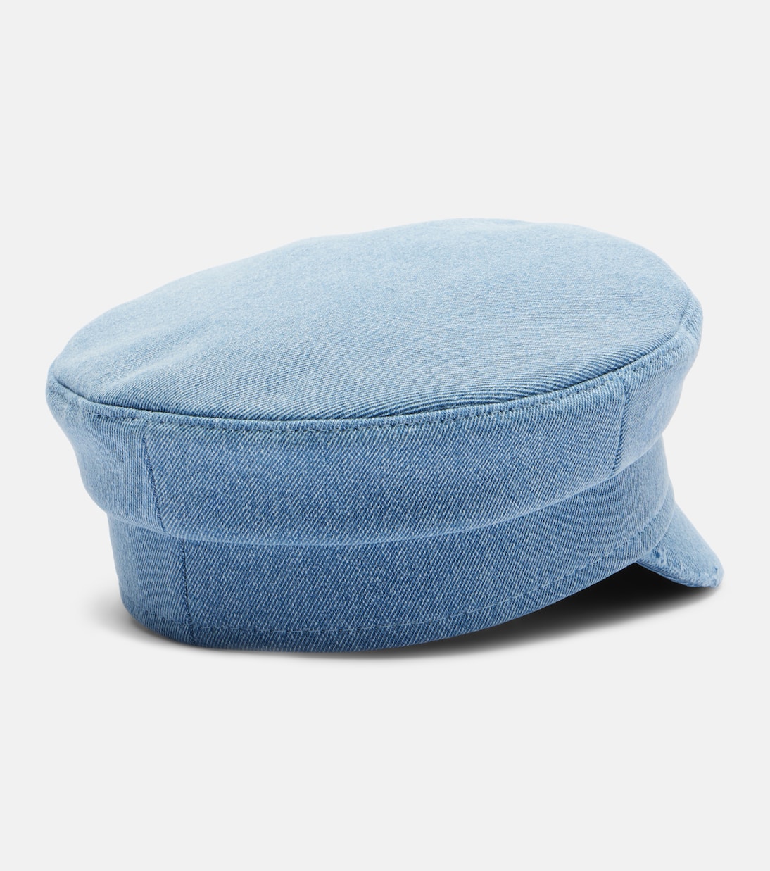 Embellished distressed denim newsboy hat | Ruslan Baginskiy