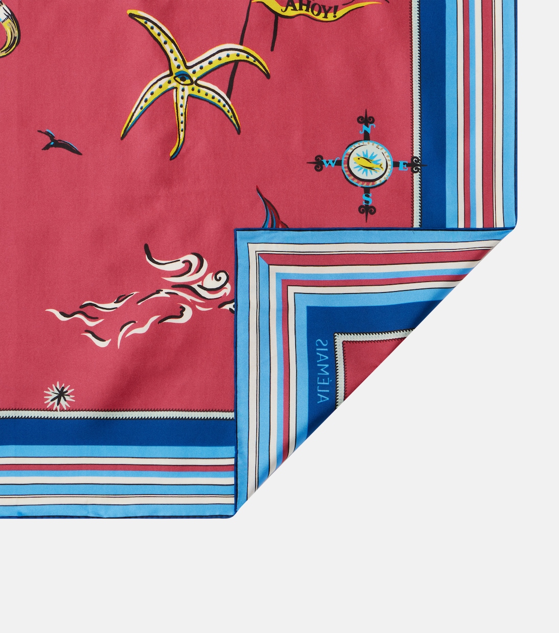 Printed silk twill scarf | Alémais