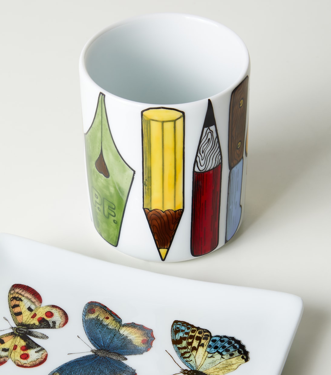 Strumenti Scrittura porcelain pen pot | Fornasetti