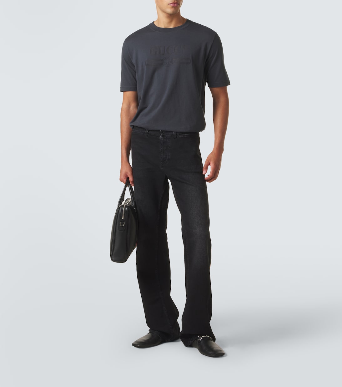 Maletín de piel con Horsebit | Gucci