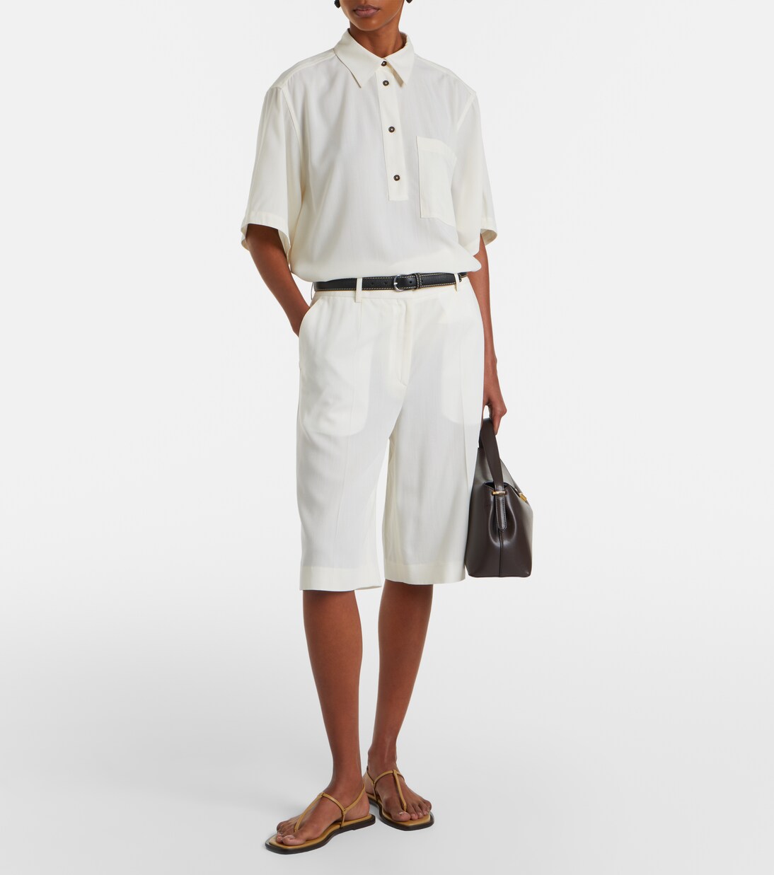 Semi-sheer Bermuda shorts | Toteme