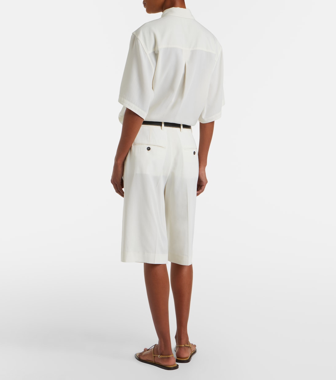 Semi-sheer Bermuda shorts | Toteme