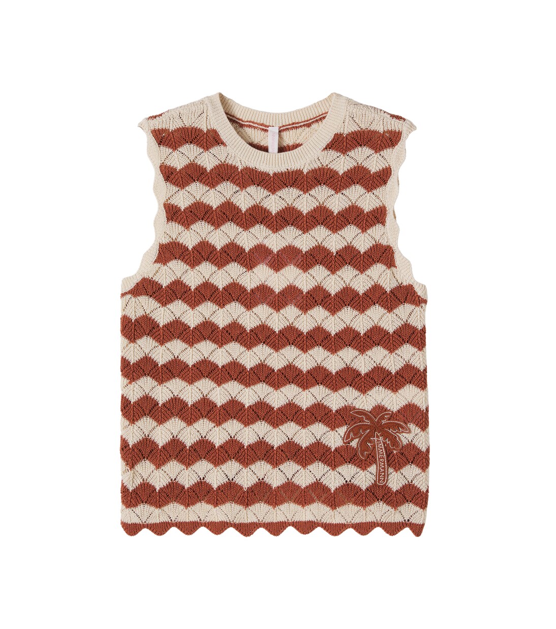Aster pointelle cotton and linen-blend vest | Zimmermann Kids