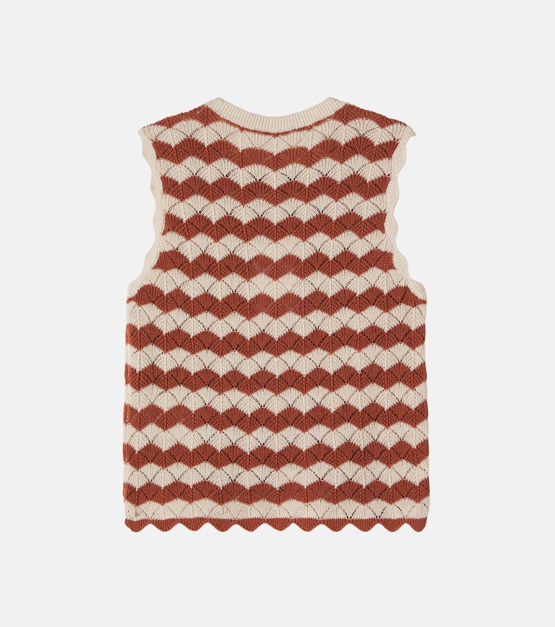 Aster pointelle cotton and linen-blend vest | Zimmermann Kids