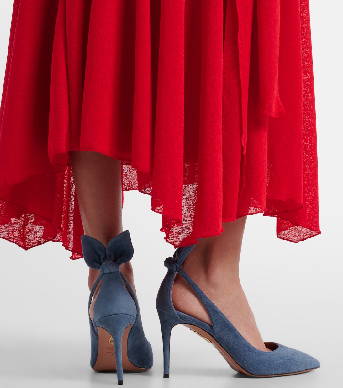 Pumps Bow Tie aus Veloursleder | Aquazzura