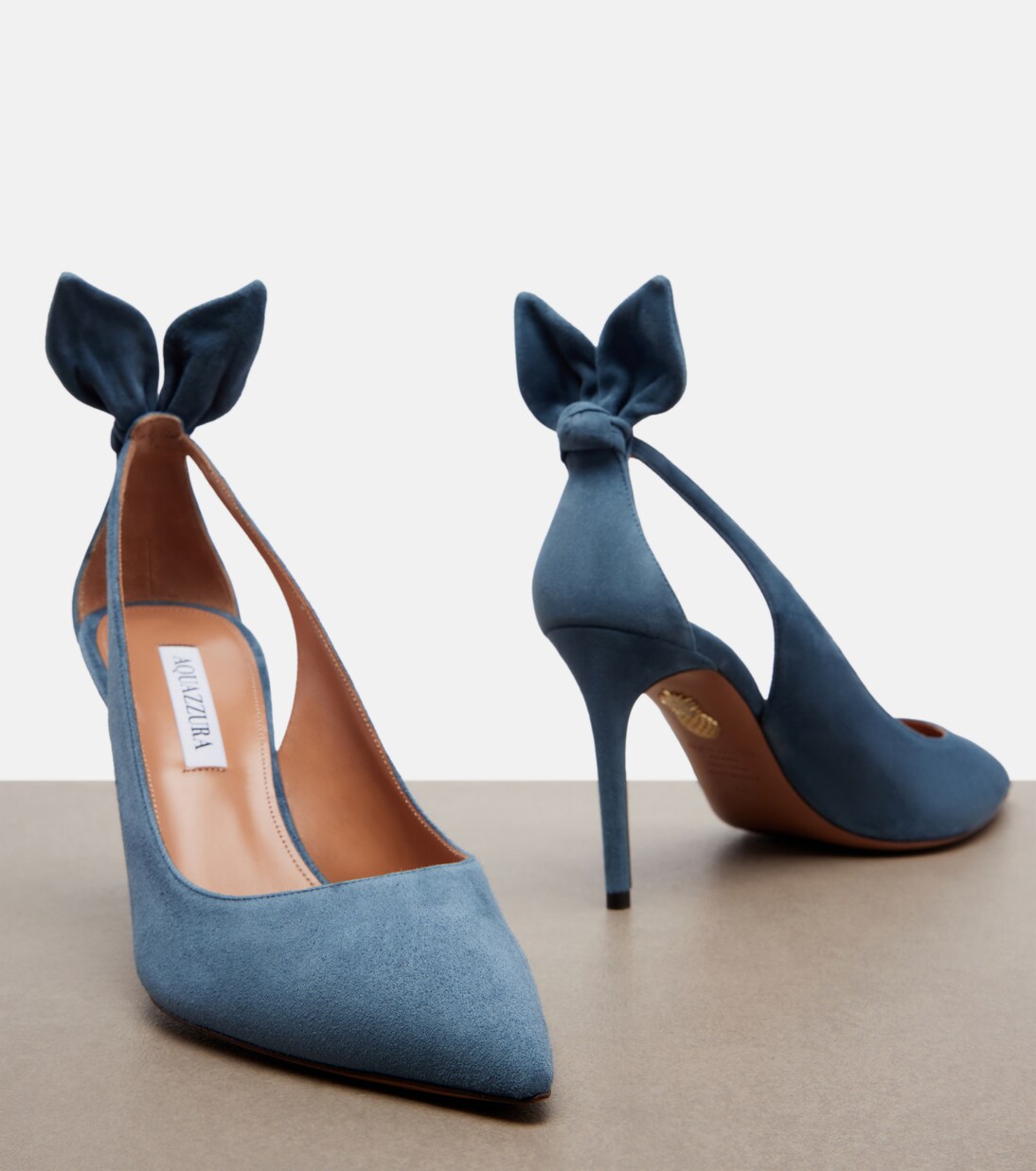 Pumps Bow Tie aus Veloursleder | Aquazzura