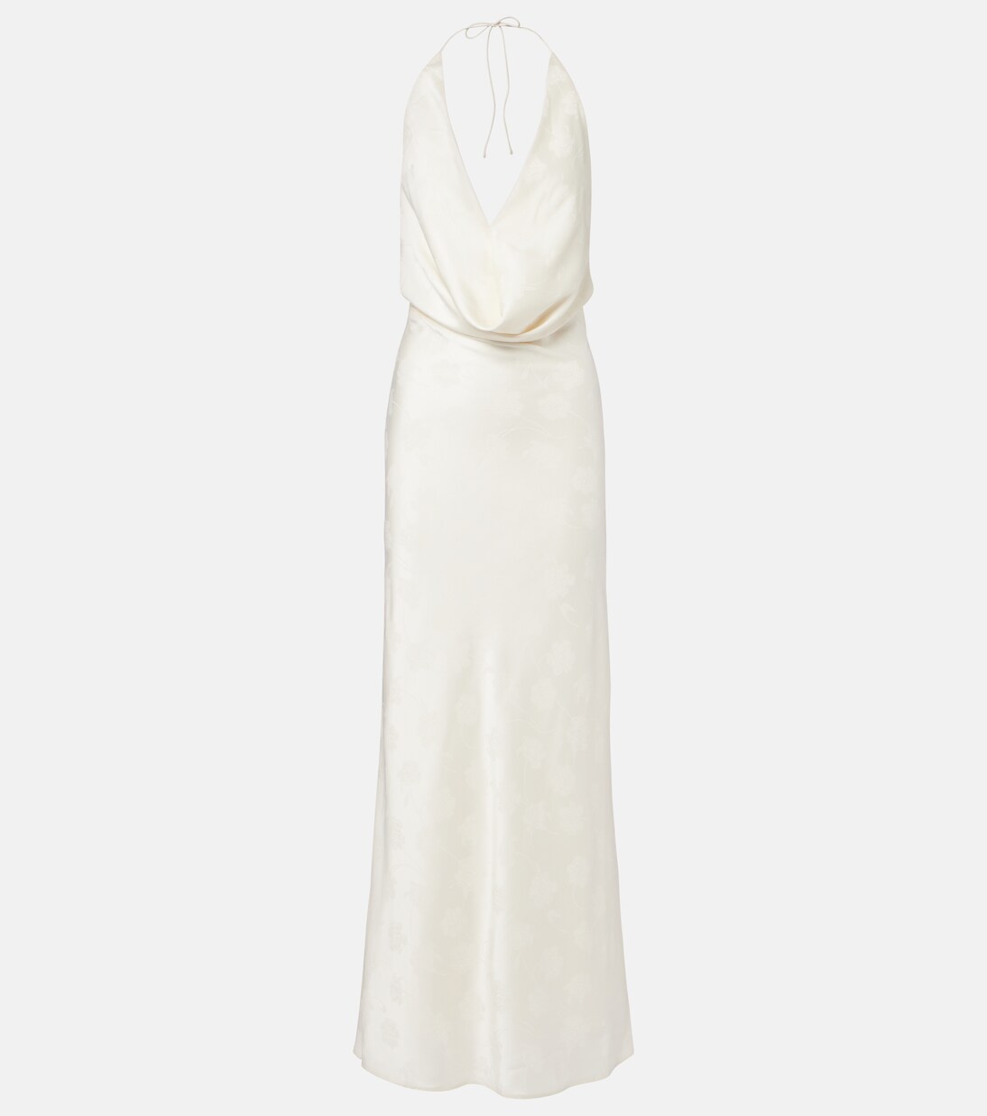 Bedrucktes Maxikleid aus Satin | Rotate