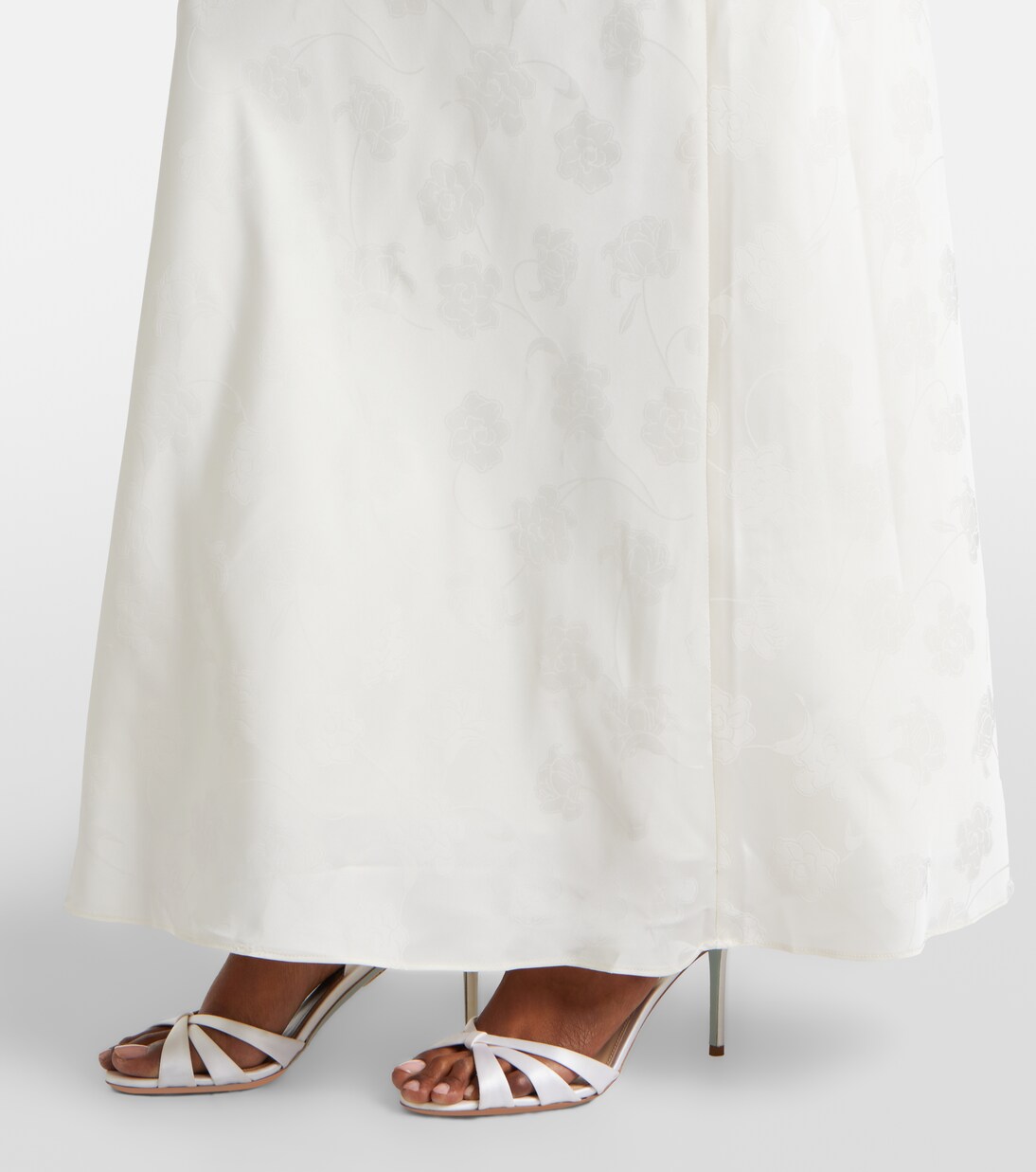 Bedrucktes Maxikleid aus Satin | Rotate