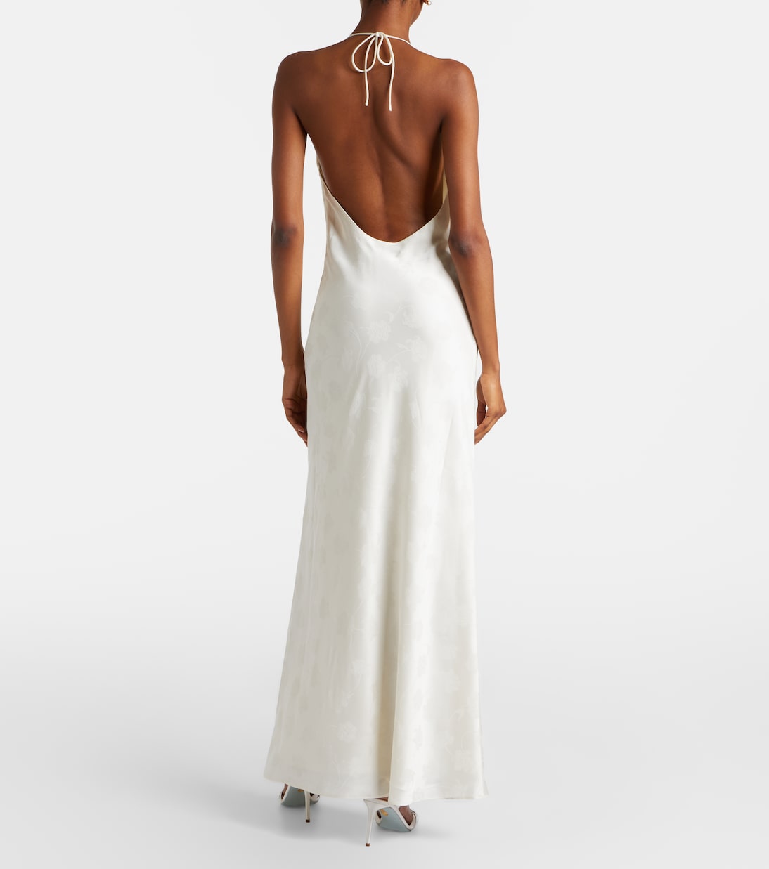 Bedrucktes Maxikleid aus Satin | Rotate