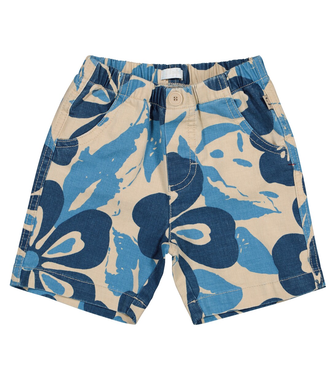 Baby floral cotton and linen Bermuda shorts | Il Gufo