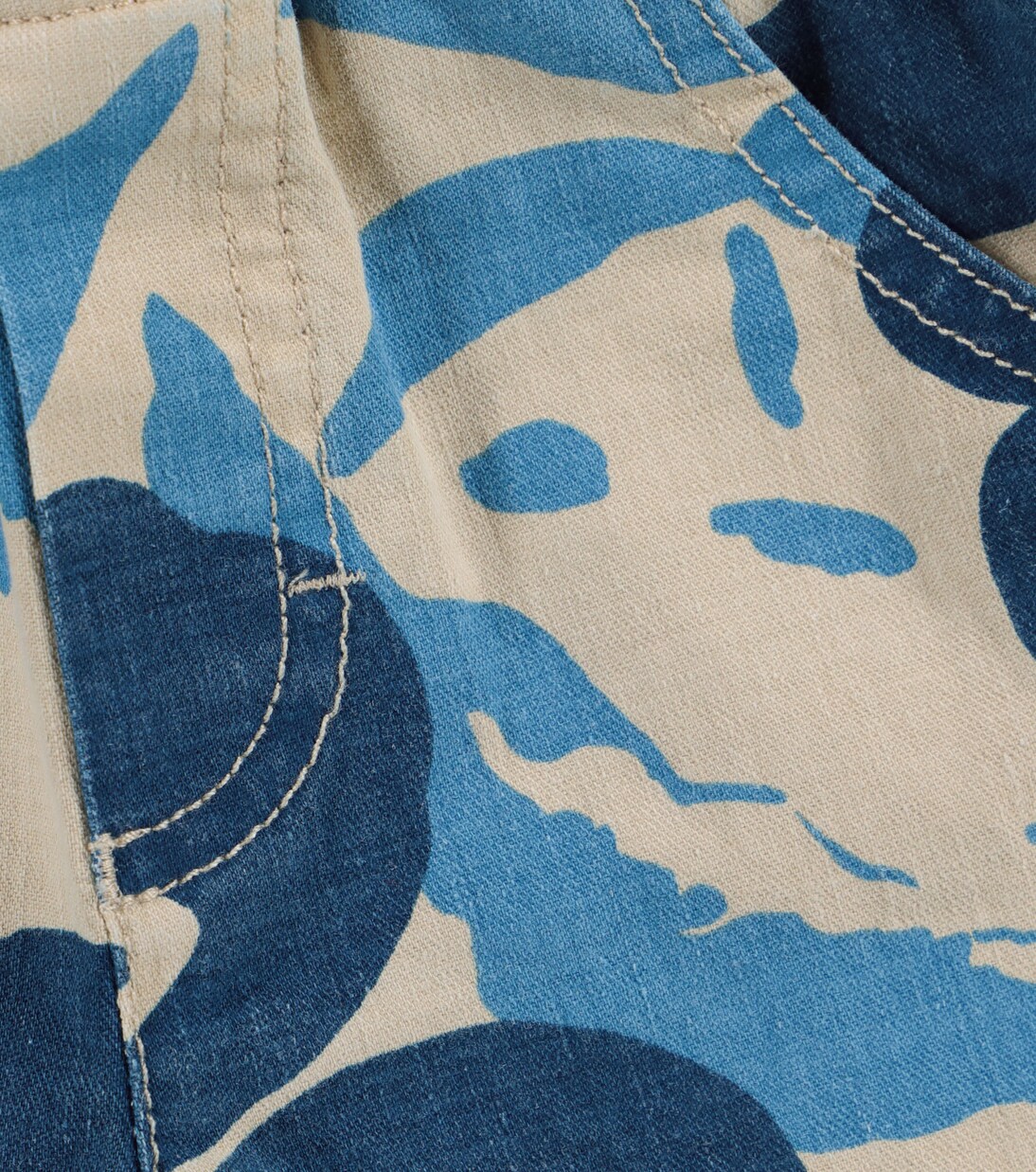 Baby floral cotton and linen Bermuda shorts | Il Gufo