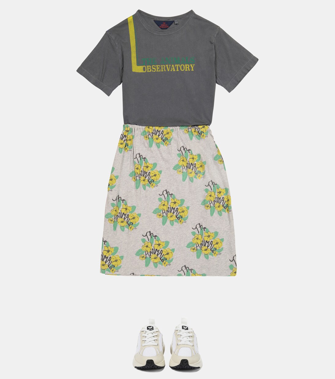 Ladybug floral cotton-jersey skirt | The Animals Observatory