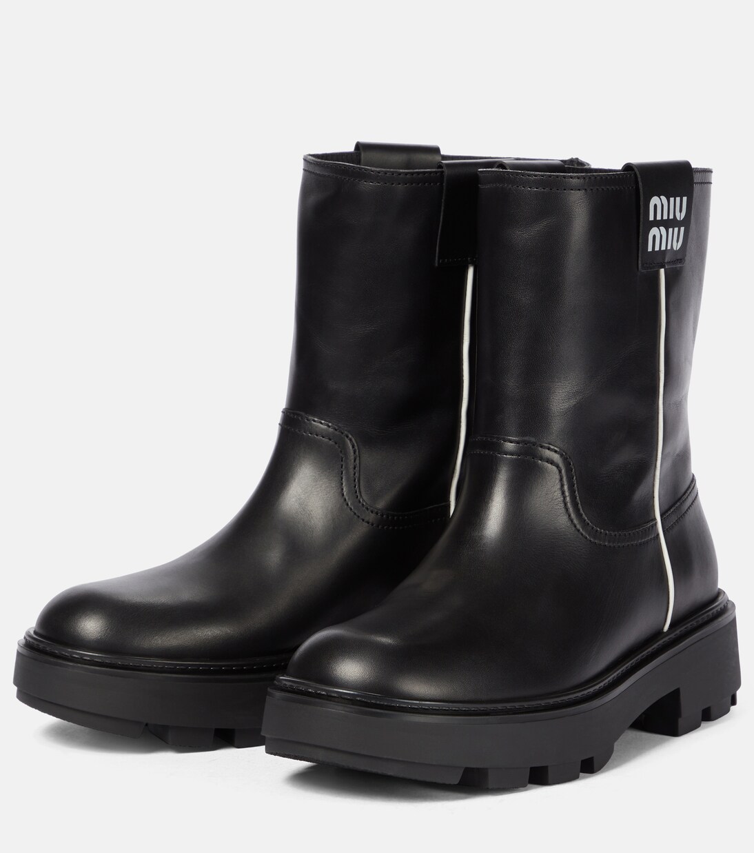 Ankle Boots aus Leder | Miu Miu