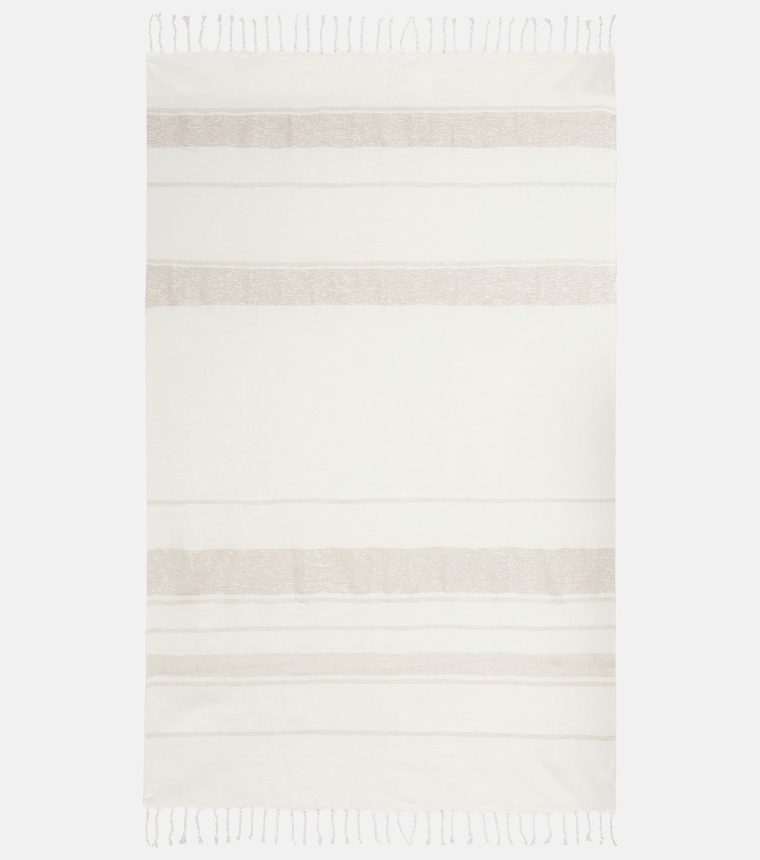 Striped linen-blend blanket | Brunello Cucinelli