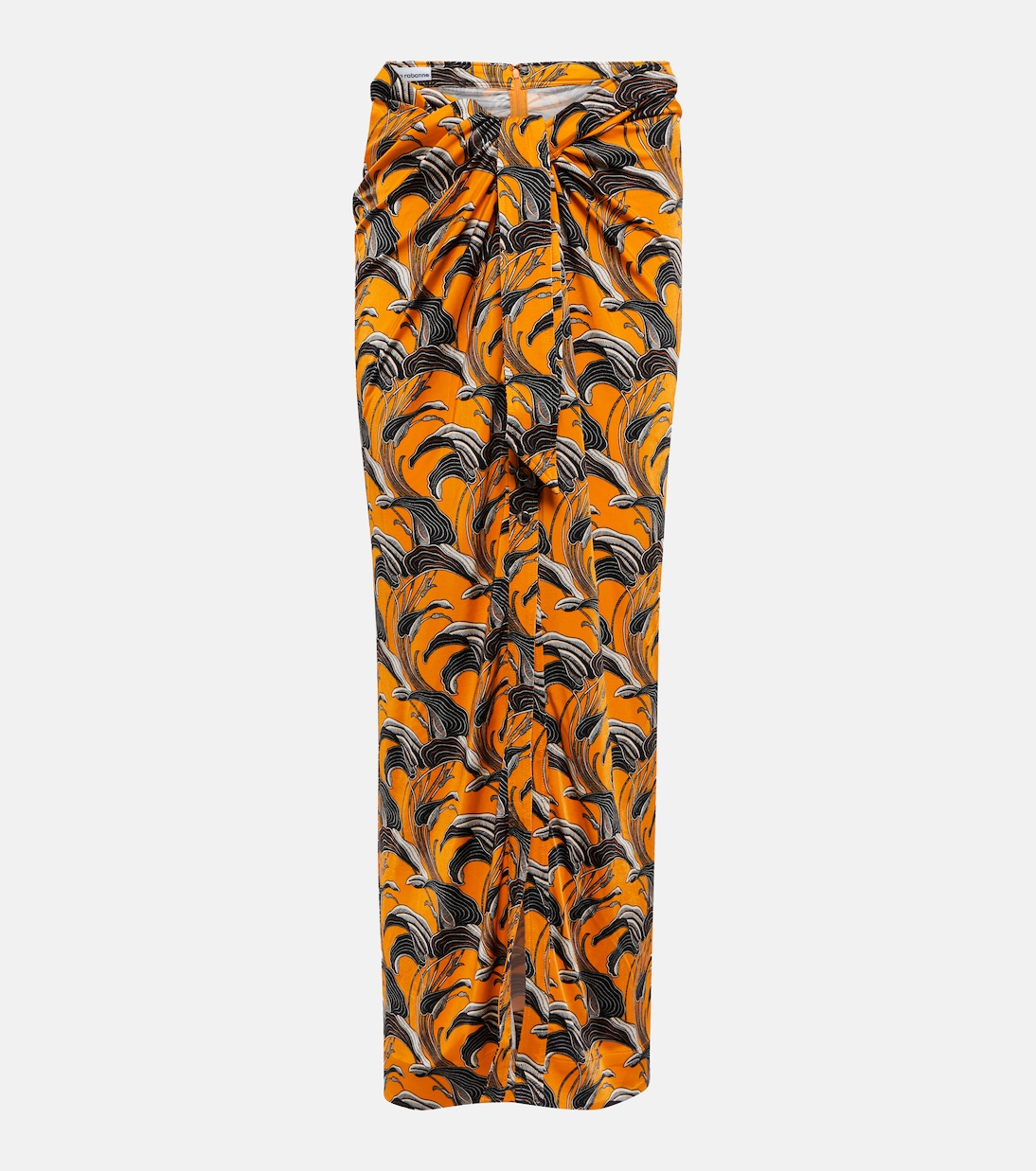 Tie-detail printed midi skirt | Rabanne