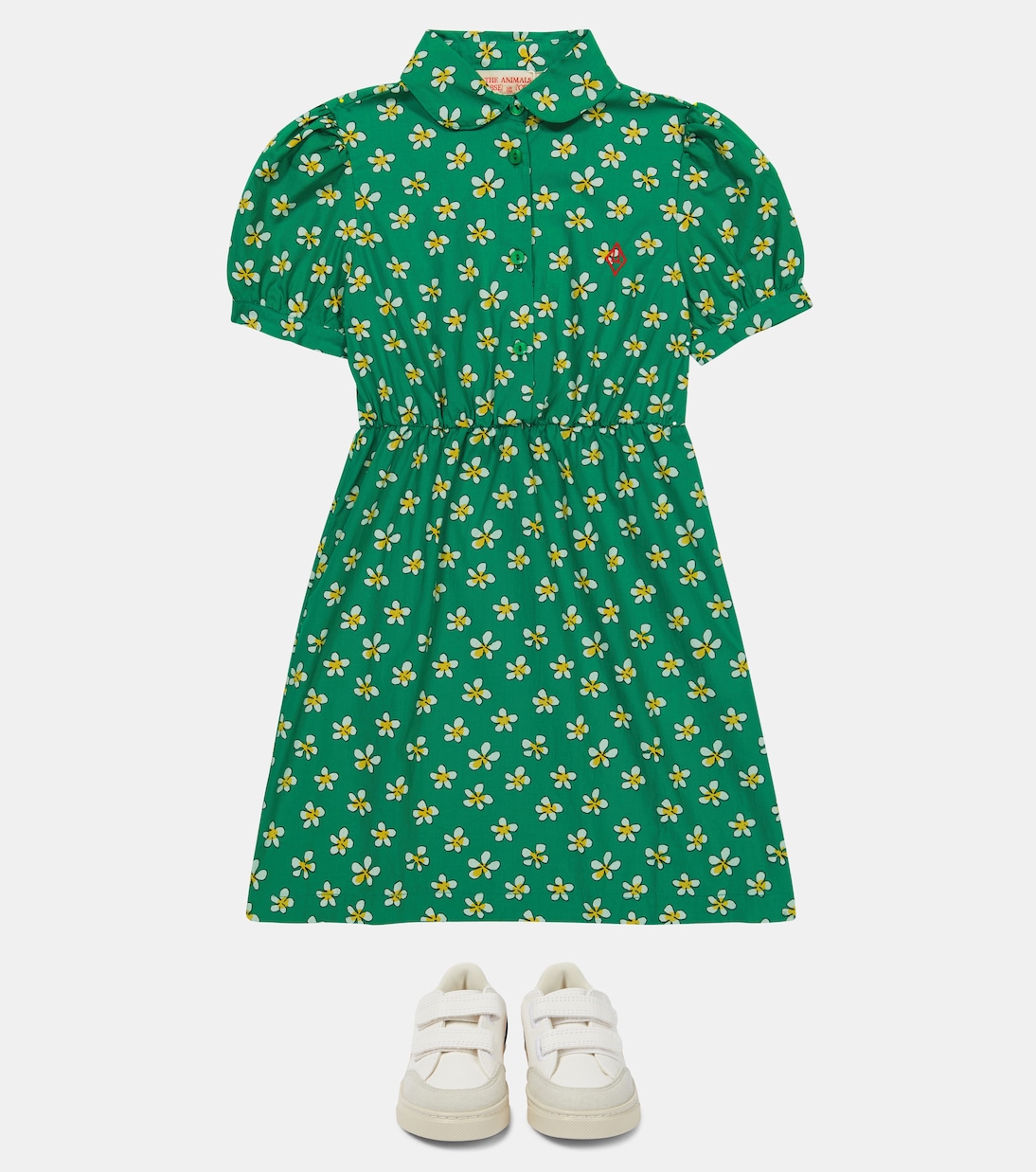 Robe Pigeon en coton mélangé à fleurs | The Animals Observatory