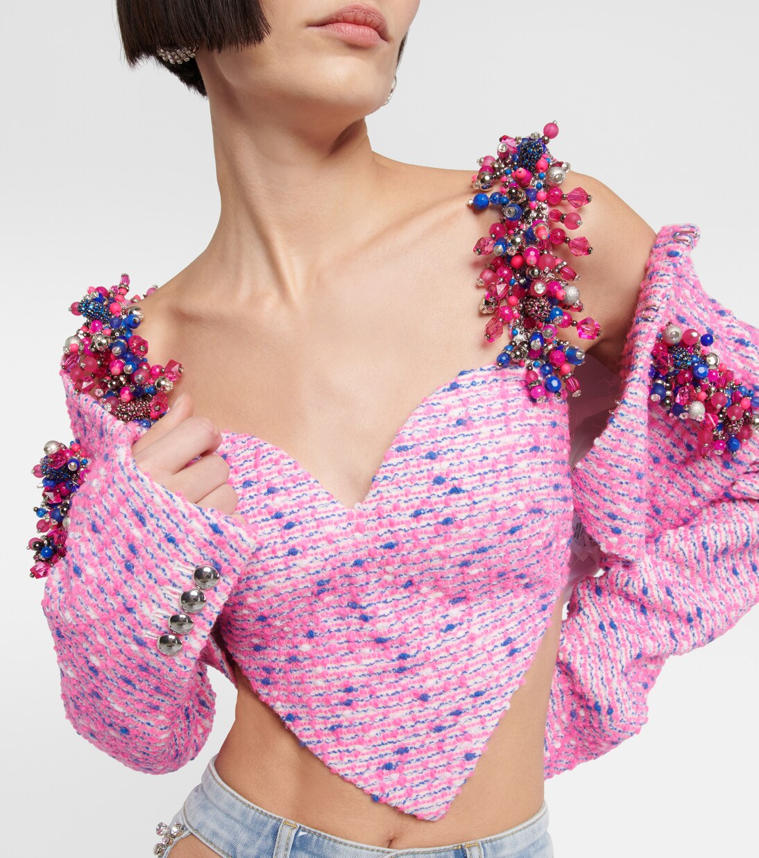 Verziertes Cropped-Top | Area