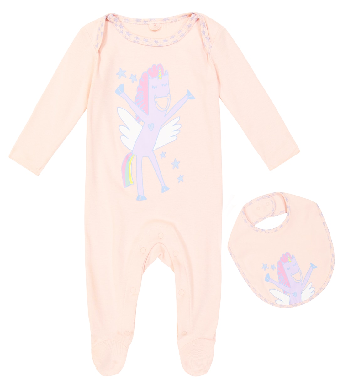 Baby - Tutina e bavaglino in jersey di cotone | Stella McCartney Kids