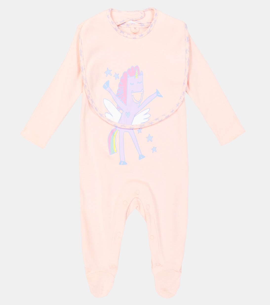 Baby - Tutina e bavaglino in jersey di cotone | Stella McCartney Kids