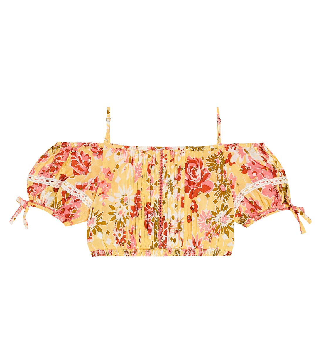 Bonny floral off-shoulder top | Poupette St Barth Kids
