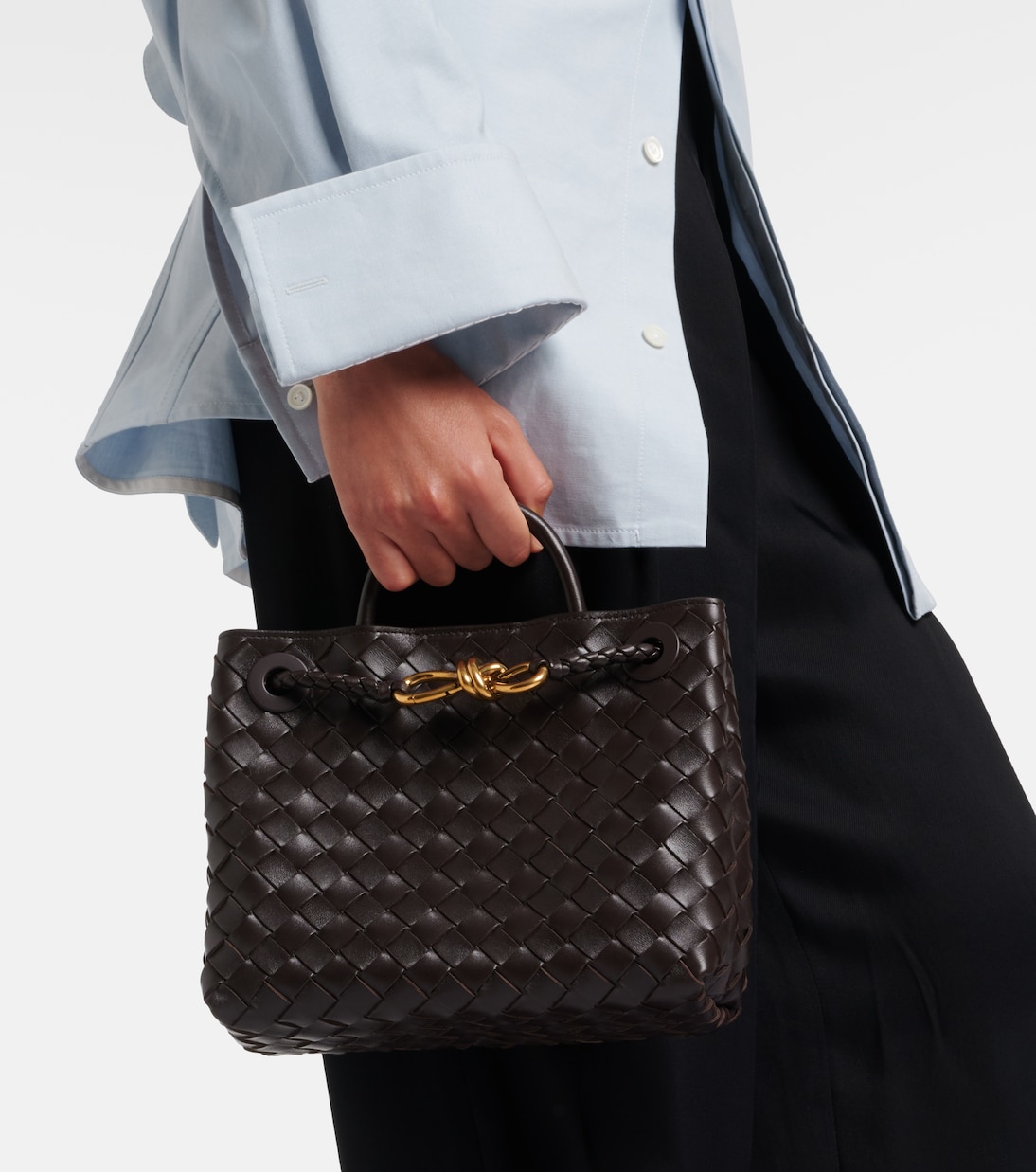 Andiamo Small leather top-handle bag | Bottega Veneta