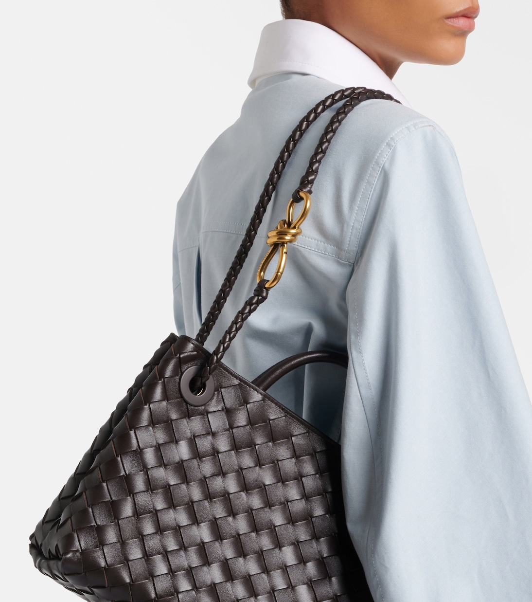 Andiamo Small leather top-handle bag | Bottega Veneta