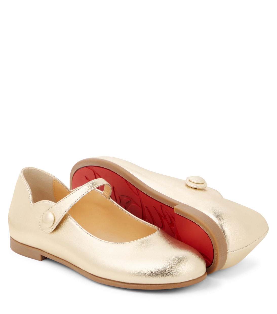 Ballerine Melodie Chick in pelle metallizzata | Christian Louboutin Kids