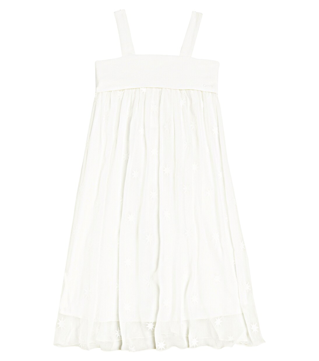 Embroidered silk dress | Chloé Kids