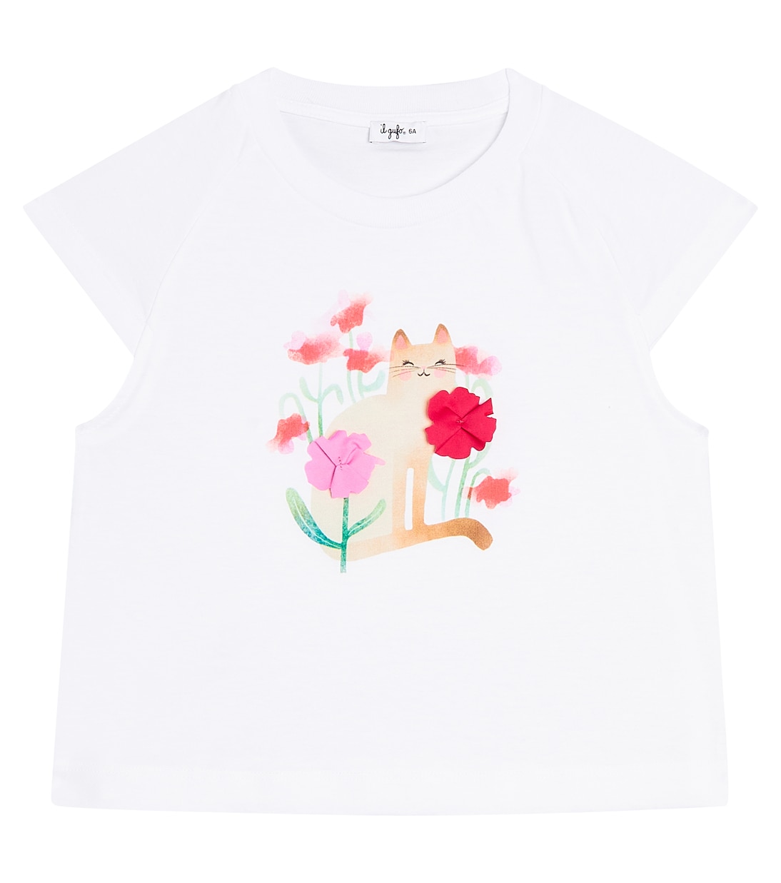 Floral cotton jersey T-shirt | Il Gufo