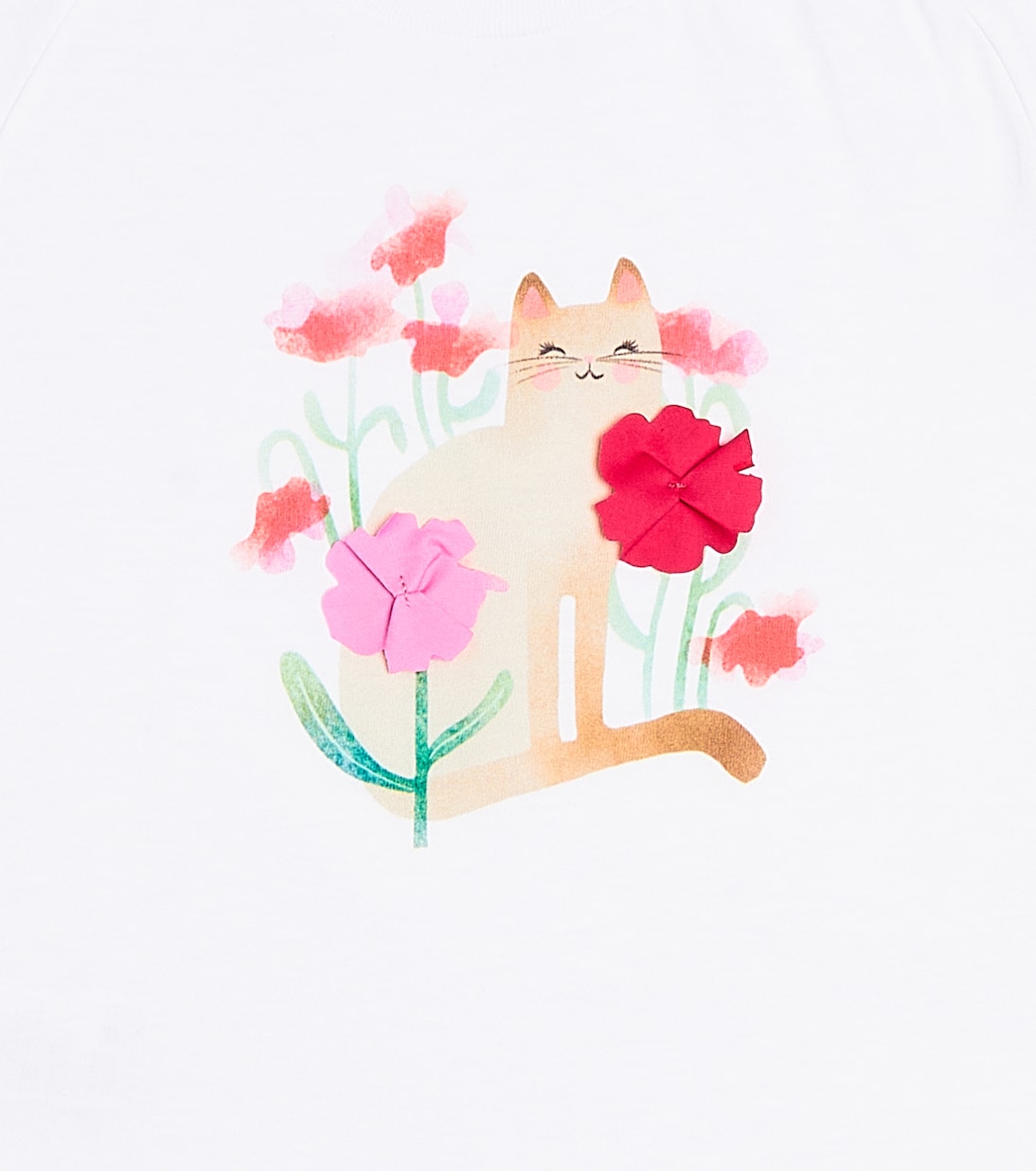 Floral cotton jersey T-shirt | Il Gufo