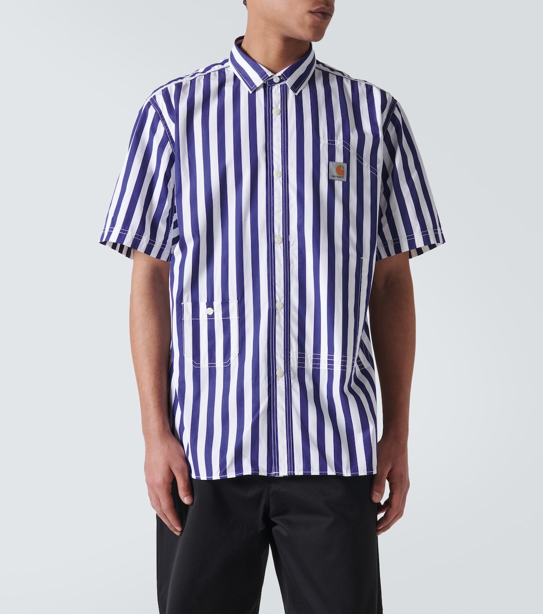 x Carhartt striped cotton Bowling shirt | Junya Watanabe