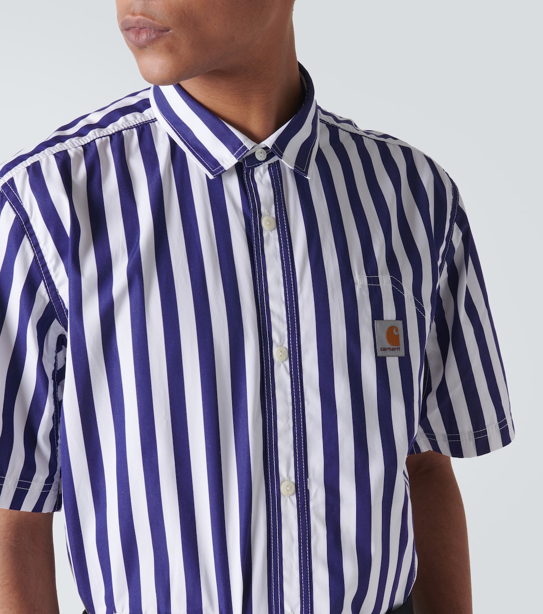 x Carhartt striped cotton Bowling shirt | Junya Watanabe