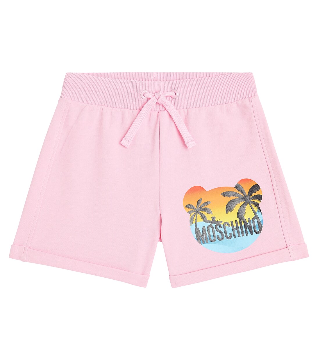 Printed cotton-blend jersey shorts | Moschino Kids