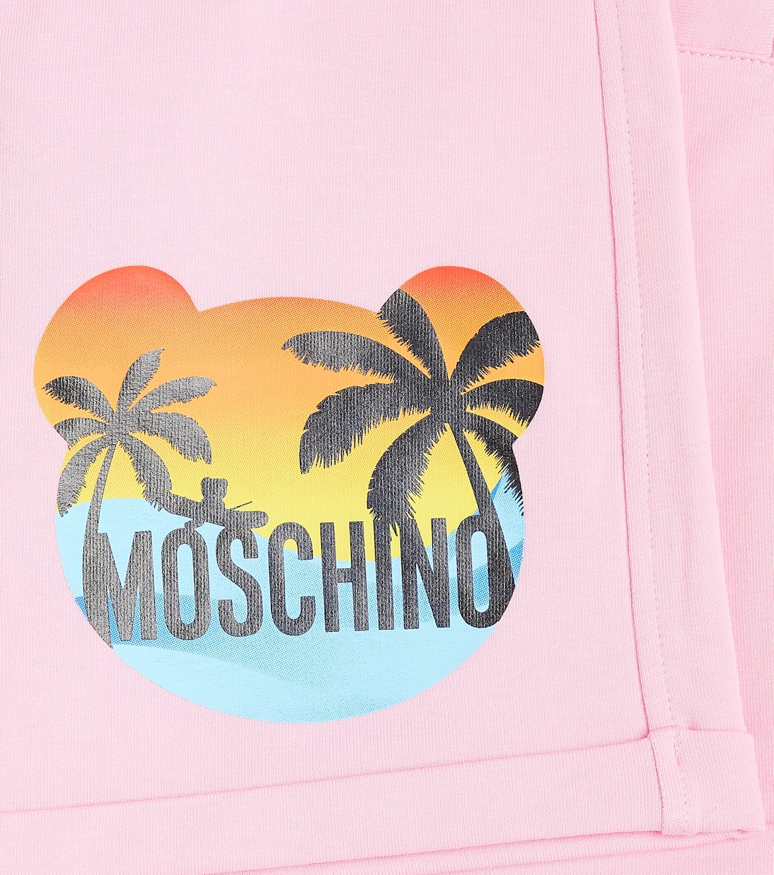 Printed cotton-blend jersey shorts | Moschino Kids